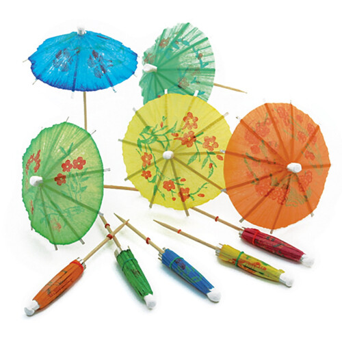 NorPro Multicolored 24-Pack Decorative Cocktail Guardels Picks 4/10 Cm