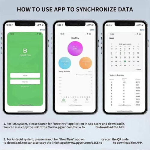 Spirometer Bluetooth Mobile Phone Data Recording Resistance Gear 2