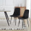 (Black, 2) 2/4/6x Dining Chairs metal Legs Home office 8