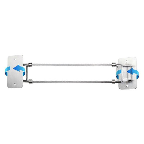 RV Accessories Travel Trailer Bathroom Corner Storage Rod Retractable 2