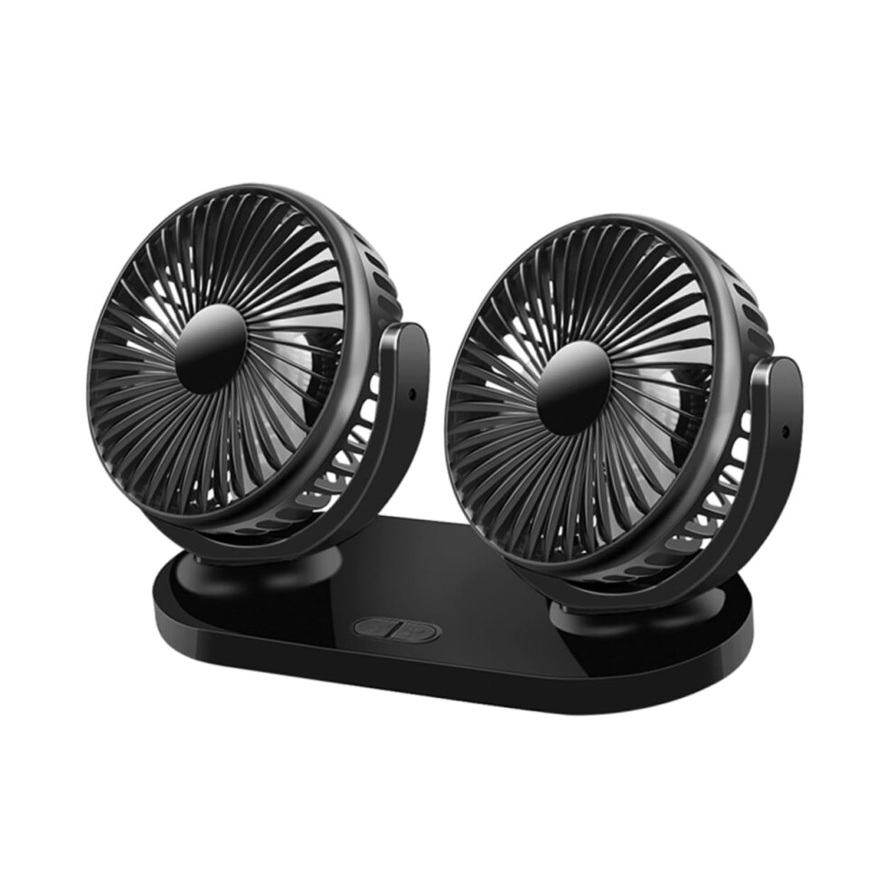 Dual Cooling Fans For Cars Car Interior Port Fan Car Vehicle Truck Air Cooler Black 395291804667