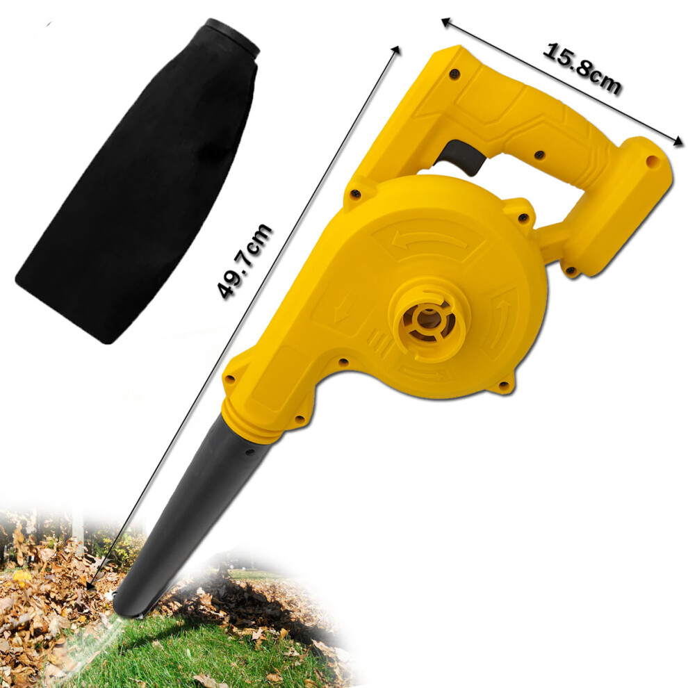 Cordless Air Blower Garden Snow Dust Leaf Electric Suction Vacuum Naked-DeWALT Battery Compatible