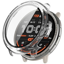 (Transparent Color) Tempered Film Integrated PC Watch Protective Case For Amazfit Active 2 A2437