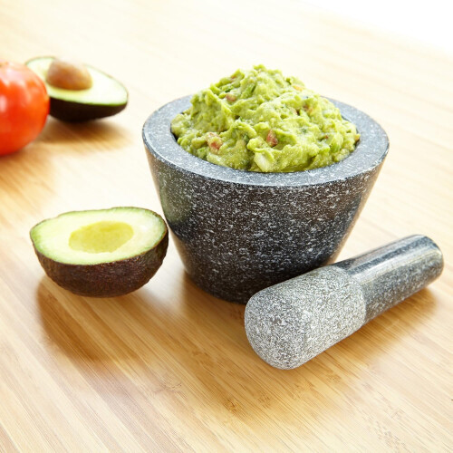 Medium Size Unpolished Heavy Base Mortar with Pestle for Crushing and Grinding 1