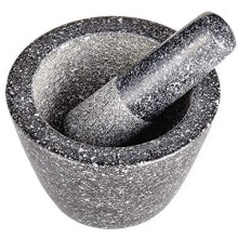 Medium Size Unpolished Heavy Base Mortar with Pestle for Crushing and Grinding