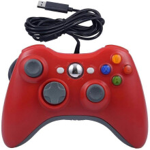 (Red) For XBOX 360 Console And PC USB Dual Vibration Wired Gamepad