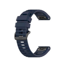 (Blue) For Garmin Fenix 6 Pro GPS Silicone Watch Band