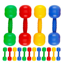 8 Pairs Kids Plastic Weight Set Dumbbells Set Barbell Fitness Exercise Equipment for Home Gym Workout