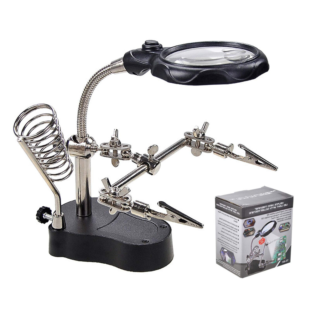 Professional Led Light Helping Hands Soldering Magnifier Station For Soldering And Crafting 6493810829079