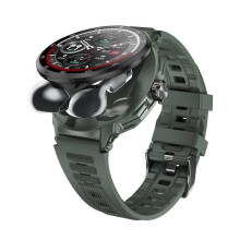 (D11 (Green), Green) D11 1.46 inch 2 in 1 Bluetooth Earphone Smart Watch, Support Bluetooth Call / NFC / Heart Rate