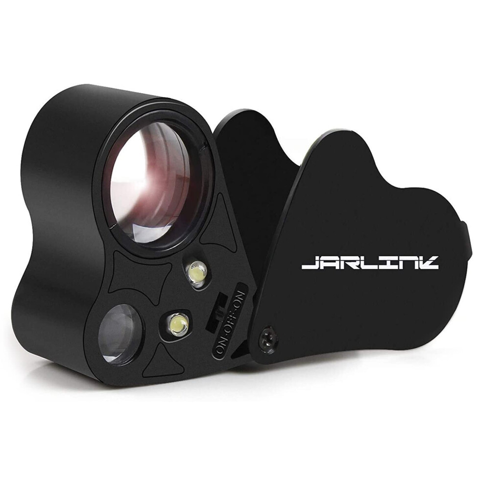 Illuminated Foldable Jewelers Loupe Magnifier for Gems Jewelry
