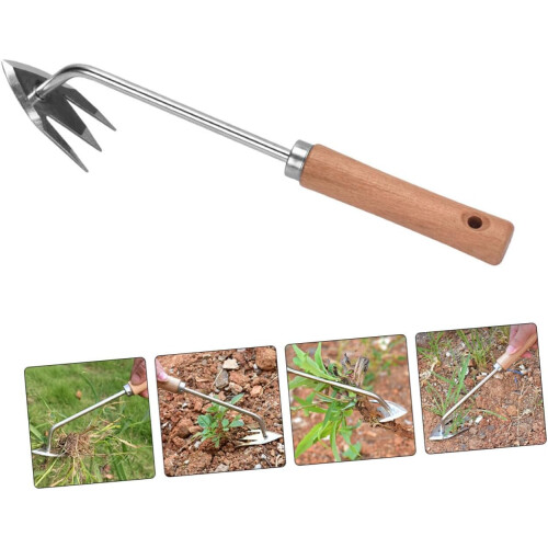 2pcs Manual Weeder Tool Standing Puller for Dandelion Removal Uprooting Weeding Rake Multi Function Garden Tool 2