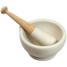 Unglazed Mortar and Pestle 6-1/2-Inch Diameter