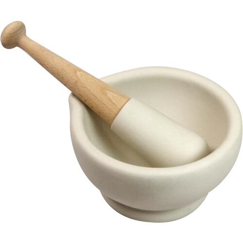 Unglazed Mortar and Pestle 6-1/2-Inch Diameter 1