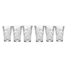 6 Piece Crystal Vintage Shot Glasses for Vodka Liquor Shots 1.2 Ounce