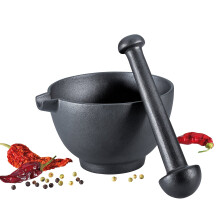 Cast Iron XL Mortar and Pestle Grinder for Spices and Seeds Large Size