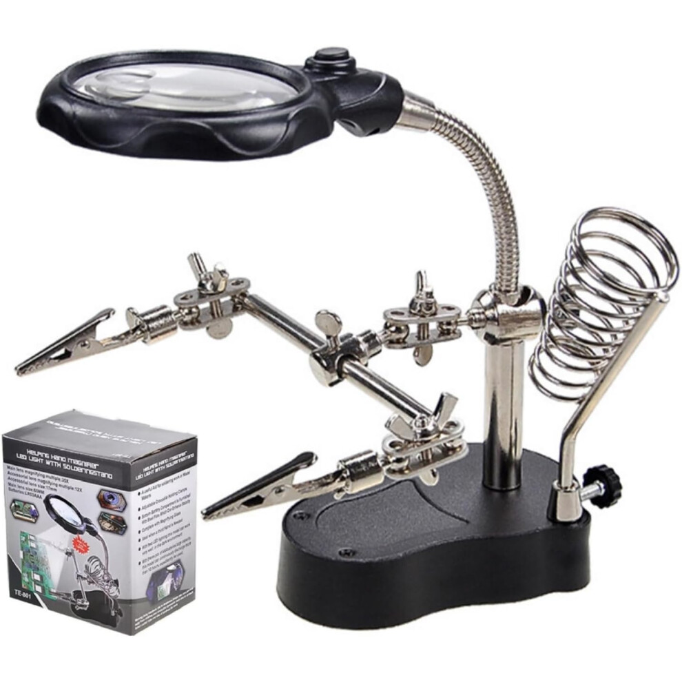 Professional Led Light Helping Hands Soldering Magnifier Station For Soldering Micro-Objects 6493810893902