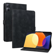 (For Xiaomi Redmi Pad 10.61, Black) Lily Embossed Leather Tablet Case