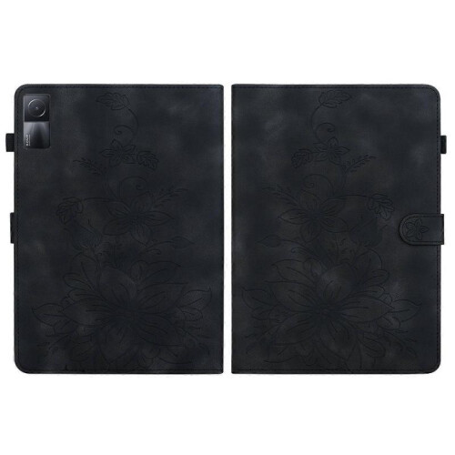 (For Xiaomi Redmi Pad 10.61, Black) Lily Embossed Leather Tablet Case 2