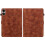 (For Xiaomi Redmi Pad Pro 12.1, Brown) Lily Embossed Leather Tablet Case 3