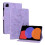 (For Xiaomi Pad 6 11.0 2023, Purple) Lily Embossed Leather Tablet Case 1
