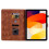 (For Redmi Pad 2 / Redmi Pad SE 11 2025, Brown) Lily Embossed Leather Tablet Case 4