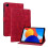 (For Xiaomi Redmi Pad SE 8.7, Red) Lily Embossed Leather Tablet Case 1