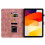 (For Redmi Pad 2 / Redmi Pad SE 11 2025, Pink) Lily Embossed Leather Tablet Case 4
