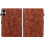 (For Redmi Pad 2 / Redmi Pad SE 11 2025, Brown) Lily Embossed Leather Tablet Case 3