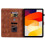 (For Xiaomi Redmi Pad SE, Brown) Lily Embossed Leather Tablet Case 4
