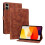 (For Redmi Pad 2 / Redmi Pad SE 11 2025, Brown) Lily Embossed Leather Tablet Case 1