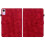 (For Xiaomi Redmi Pad SE, Red) Lily Embossed Leather Tablet Case 3