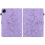 (For Xiaomi Pad 6 11.0 2023, Purple) Lily Embossed Leather Tablet Case 3