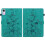 (For Xiaomi Redmi Pad SE, Green) Lily Embossed Leather Tablet Case 3