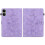 (For Redmi Pad 2 / Redmi Pad SE 11 2025, Purple) Lily Embossed Leather Tablet Case 3