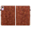 (For Xiaomi Redmi Pad SE, Brown) Lily Embossed Leather Tablet Case 3