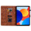 (For Xiaomi Redmi Pad SE 8.7, Brown) Lily Embossed Leather Tablet Case 4