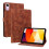 (For Xiaomi Redmi Pad SE, Brown) Lily Embossed Leather Tablet Case 1