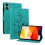 (For Redmi Pad 2 / Redmi Pad SE 11 2025, Green) Lily Embossed Leather Tablet Case 1