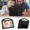 (Black) For Lenovo Tab P11 / J606F EVA Flat Anti Falling Protective Case Shell with Holder(Black) 3