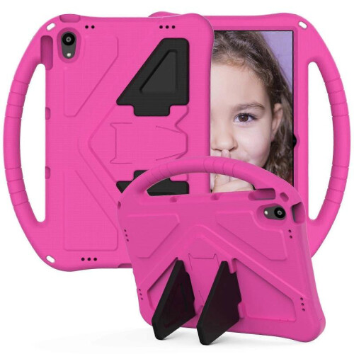 (Rose Red) For Lenovo Tab P11 / J606F EVA Flat Anti Falling Protective Case Shell with Holder(Black) 1