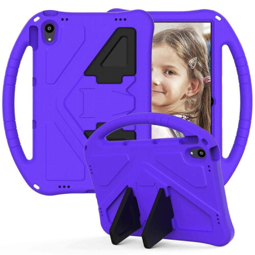 (Purple) For Lenovo Tab P11 / J606F EVA Flat Anti Falling Protective Case Shell with Holder(Black) 1