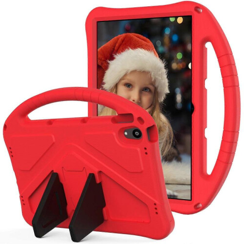 (Red) For Lenovo Tab P11 / J606F EVA Flat Anti Falling Protective Case Shell with Holder(Black) 1