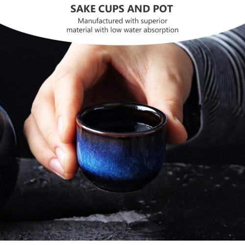 Ceramic Sake Set for Home Tool Set with Travel Accessories 1