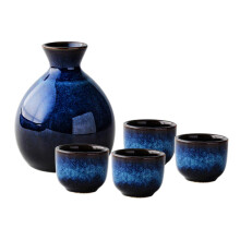 Ceramic Sake Set for Home Tool Set with Travel Accessories
