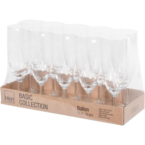 10 Flute Goblets Balloon Set for  15 cl 1