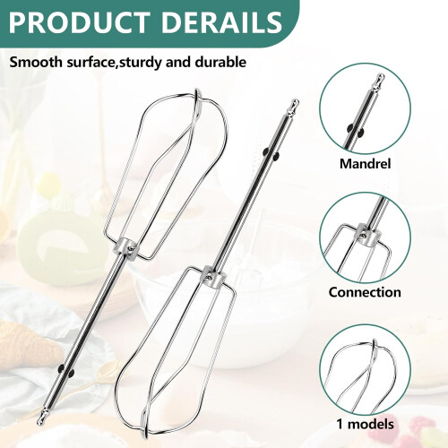 4 Pack Hand Mixer Replacement Beaters for Baking and Cooking 2