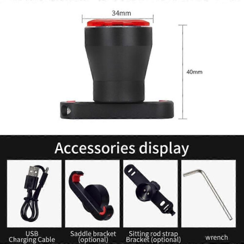 Antusi Q5 Bicycle Rear Light Automatic Brake Induction Taillight 2