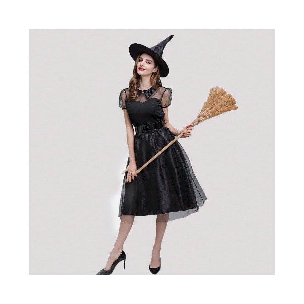 Photos - Fancy Dress  Halloween children's adult witch vampire black dress costume(aldult, XL)