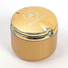 (70*65mm, Gold) Ashtray Suitable Mercedes-benz Car Creative Metal Ashtray-Good